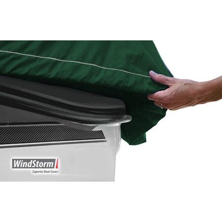 Eevelle Boat Cover DECK BOAT Ski Tower, Outboard Fits 24ft 6in L up to 102in W Green WSDKSK24102B-HTR